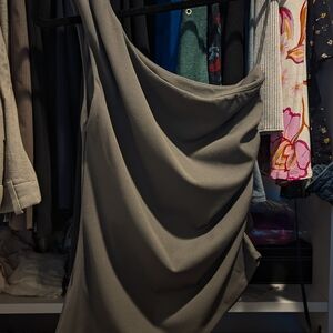 Mango Charcoal Ribbed Dress